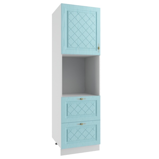 Пенал с нишей под духовку и ящиками Гранд Зелёный ПНЯ 600