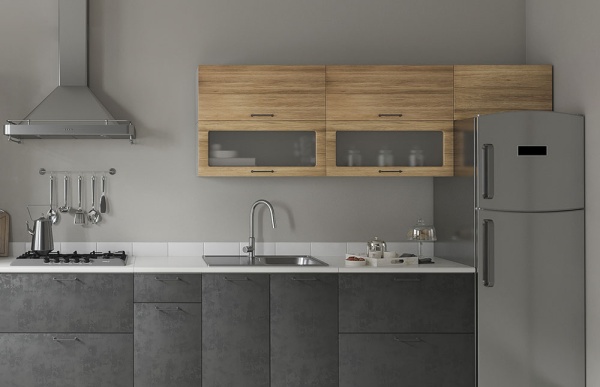 Модульная кухня Лофт Дуб цикорий / Бетон тёмный