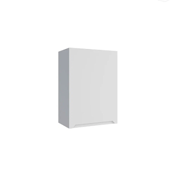 Верхний шкаф Тренто Белая кожа П 500 левый