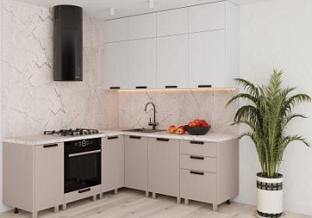 Модульная кухня Лаванда Кашемир / Молочный