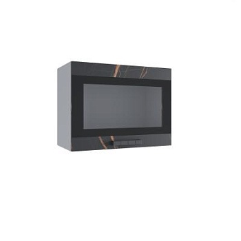 Верхний шкаф Ройс Кварц черный ВПГСФ 600