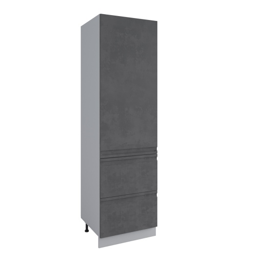 Пенал с ящиками Скала Бетон тёмный ПНЯ 600 правый