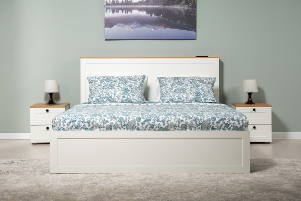 Модульная спальня Остин Белый шагрень/Дуб Вотан