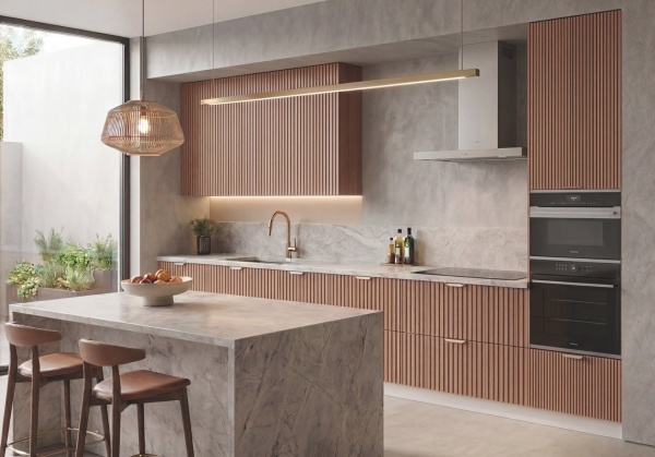 Модульная кухня Лотос Береза тёмная