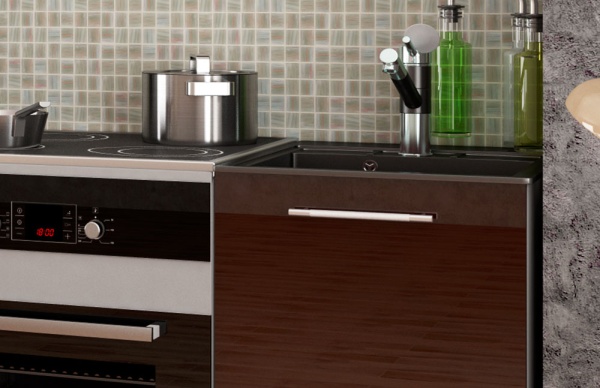 Модульная кухня Капля Шоколад глянец