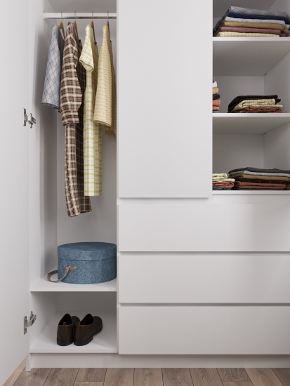 МС Мори Шкаф МШ 1200.1 (МП/3) Белый