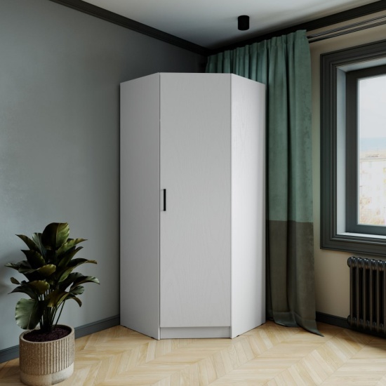 Шкаф комбинированный Ларс угловой угол скос белый