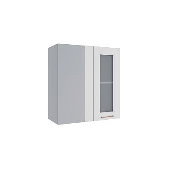 Верхний шкаф Квадро Белая кожа ПУС 650