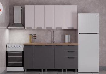 Кухня Лаванда 1.6 Кашемир/Сталь