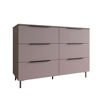 МС Роза Комод 1300 Орех Франклин/Ройс Пудра скин