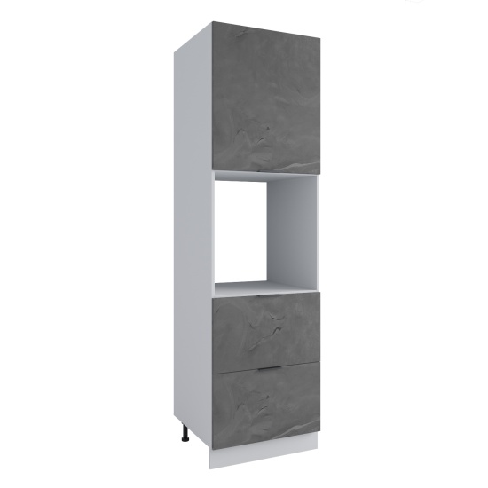 Пенал с нишей под духовку и ящиками Фенис Арт Металл ПНЯ 600