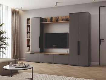 Модульная гостиная Селеста Графит/Дуб Вотан