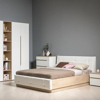 Модульная спальня Муссон Белый/Дуб Эндгрейн