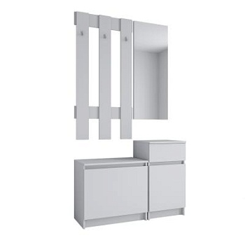 Модульная прихожая МС Мори Белый