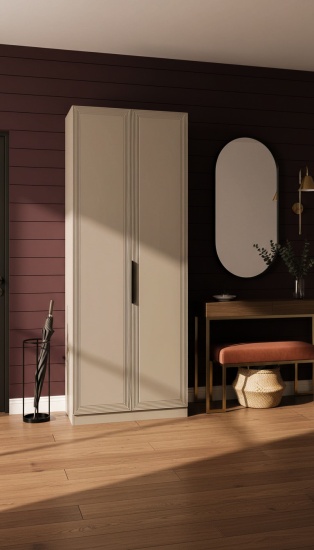 Шкаф 900 МС Роза Бежевый / Сиена Бежевый софт