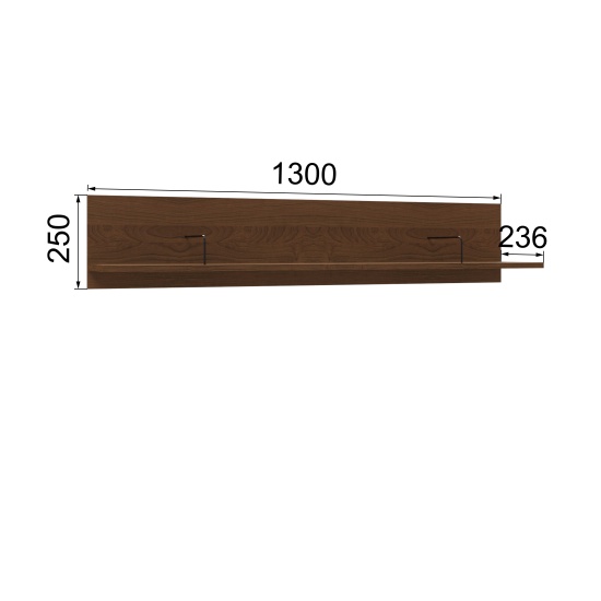 Гостиная Веста Навесная полка ВГН-2 орех донской