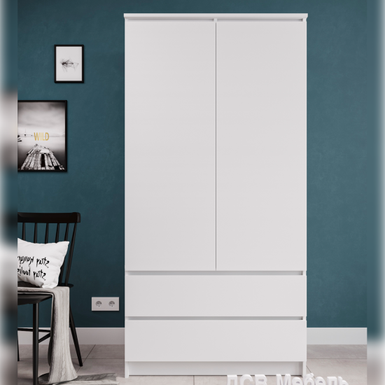 МС Мори Шкаф МШ 900.1 (МП/3) Белый