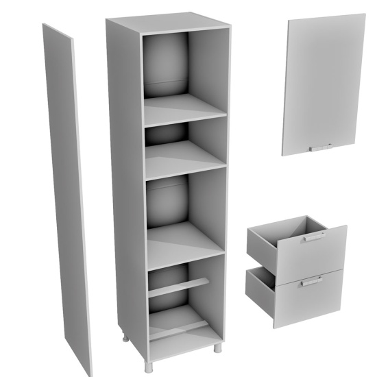 Пенал высокий с нишей под духовку Лотос Кашемир ВПД 600