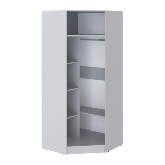 Шкаф комбинированный Ларс угловой угол скос белый