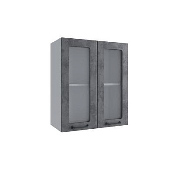 Верхний шкаф Лофт Бетон тёмный ПС 600