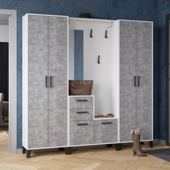 Модульная прихожая Витра белый/ателье светлое