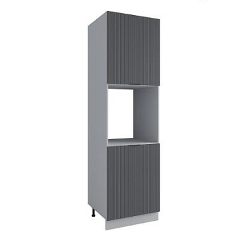 Пенал с нишей под духовку Фенис 3Д Графит ПН 600