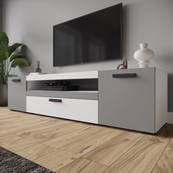 Тумба ТВМ-8 белый/серый графит