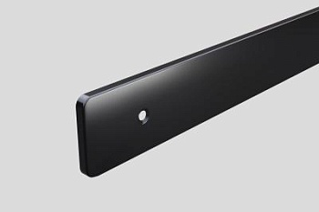 Планка торцевая 38мм, R8, 180*, L=625мм, универсальная, черный