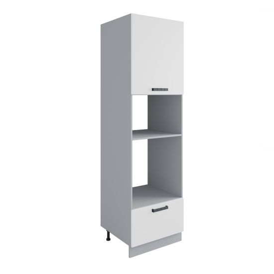 Пенал с нишей под духовку и СВЧ Фортуна Белый ПНС 600