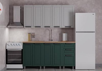 Кухня Лилия 1.6 Керамика/Изумруд