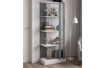 Стеллаж СТМ-2 графит серый/белый