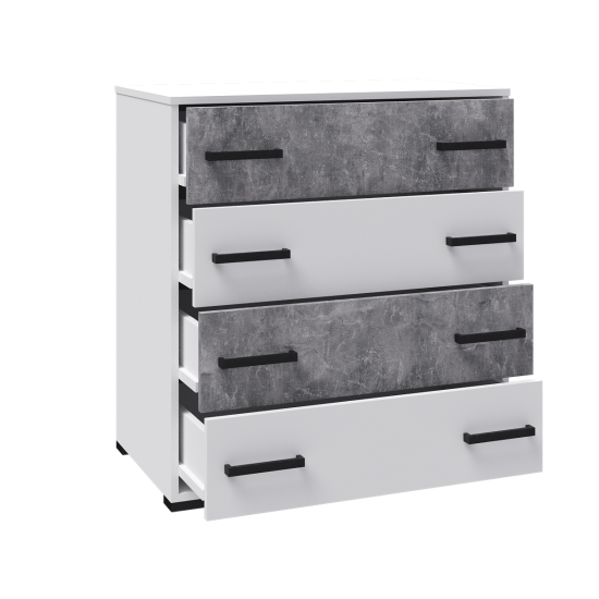 Спальня Лючия комод белый/ателье светлое