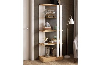 Стеллаж СТМ-2 белый/дуб крафт золотой