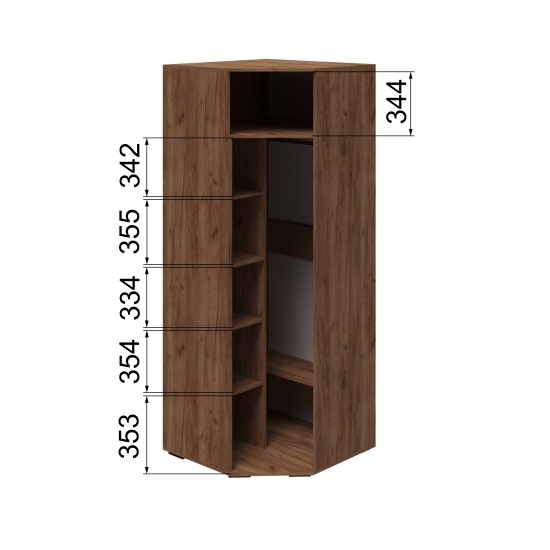 Спальня София шкаф угловой СШ-24 дуб крафт табачный