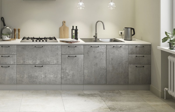 Модульная кухня Лофт Бетон светлый