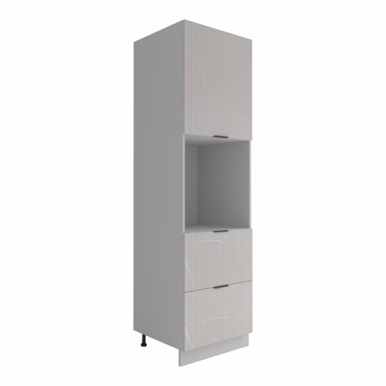 Пенал с нишей под духовку и ящиками Монца Кварц бежевый ПНЯ 600