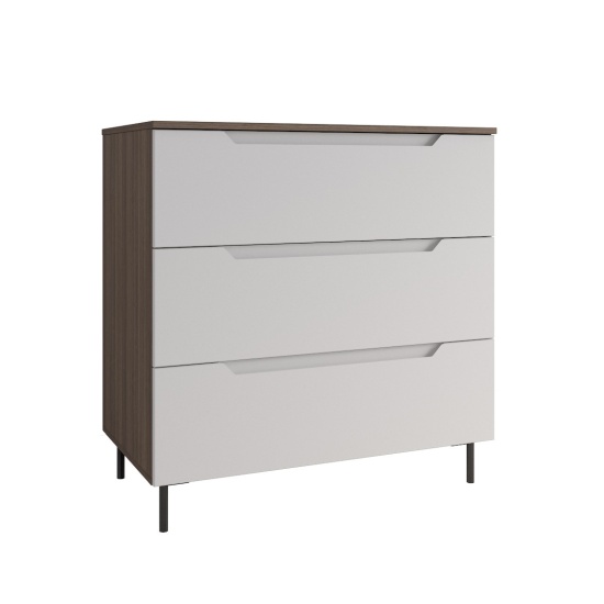 МС Роза Комод 900 Орех Франклин/Тренто Белый софт