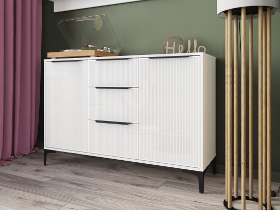 Комод МС Кимберли Белый/ Белый Глянец