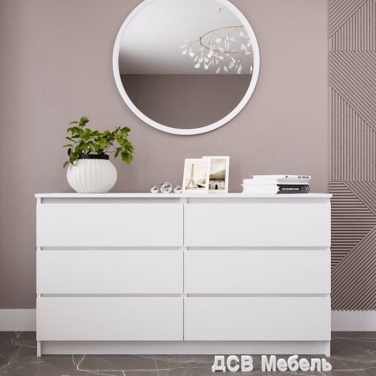 МС Мори Комод МК 1380.6 (МП/3) Белый