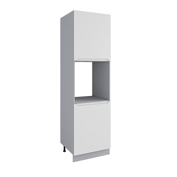 Пенал с нишей под духовку Тренто Белая кожа ПН 600 правый