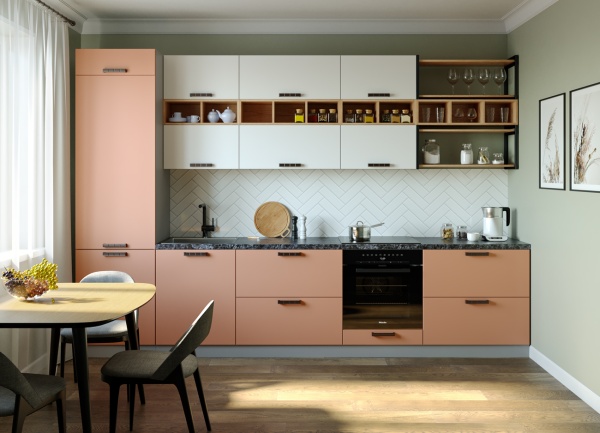 Модульная кухня Ройс Персик софт