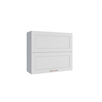Верхний шкаф Квадро Белая кожа ПГПМ 800
