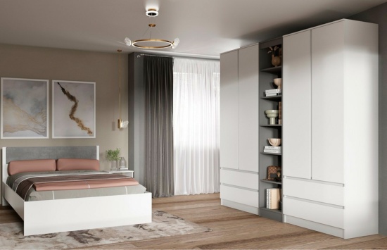 Спальня Мэнкс Кровать МСКР-1 1,2 белый