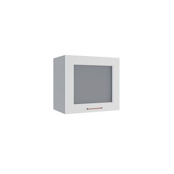 Верхний шкаф Квадро Белая кожа ВПГС 500