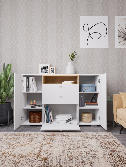 МС Ланс Комод К303 (МП) Белый