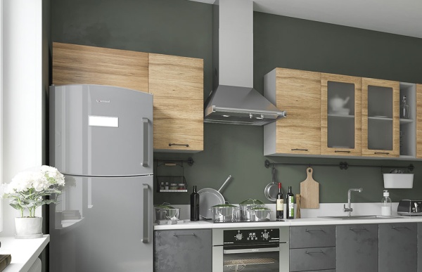 Модульная кухня Лофт Дуб цикорий / Бетон тёмный