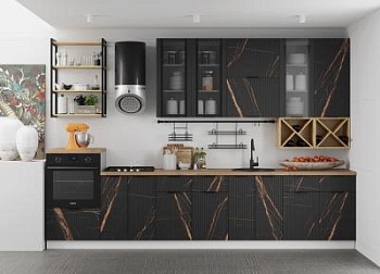 Модульная кухня Монца Кварц черный