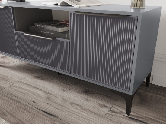 Тумба ТВ МС Кимберли Графит/ Графит Софт