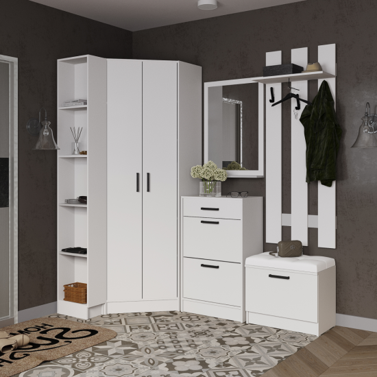 Модульная прихожая Кевин белый