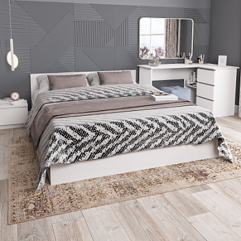 МС Мори Кровать КРМ 1600.1/1 (МП/3) Белый